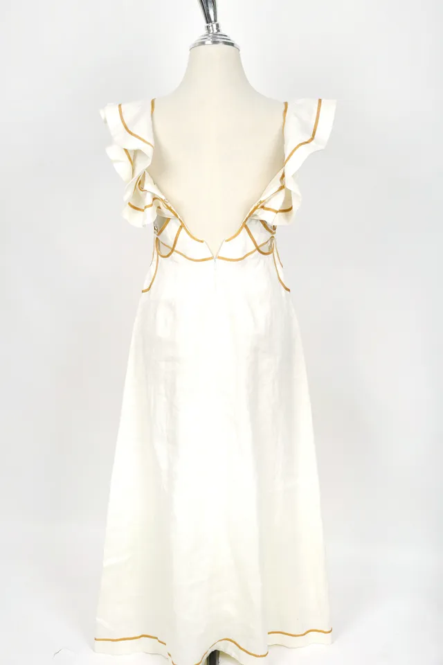 Zimmermann Ivory Linen Maxi Dress