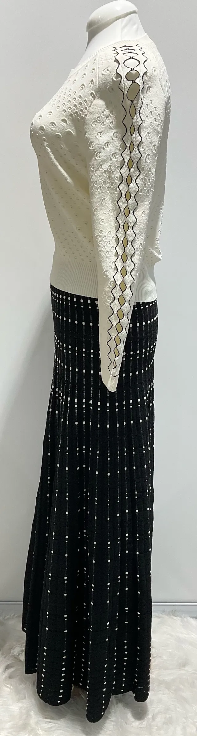 Alexander McQueen Ivory Sequined Two-Piece Set