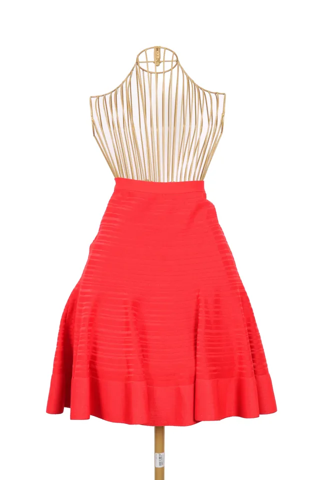 Christian Dior Red Polyamide Mini Skirt
