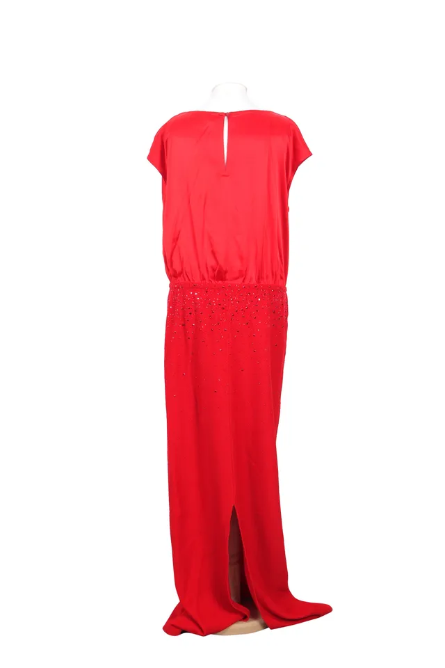 St John Red Embellished Gown