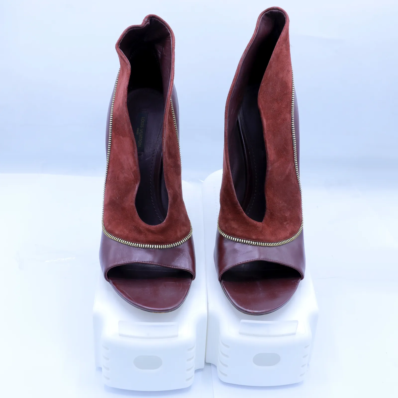 Louis Vuitton Burgundy Suede Pumps
