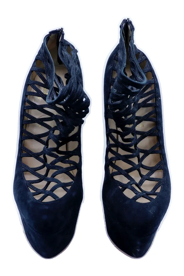 Christian Louboutin Black Suede Pumps