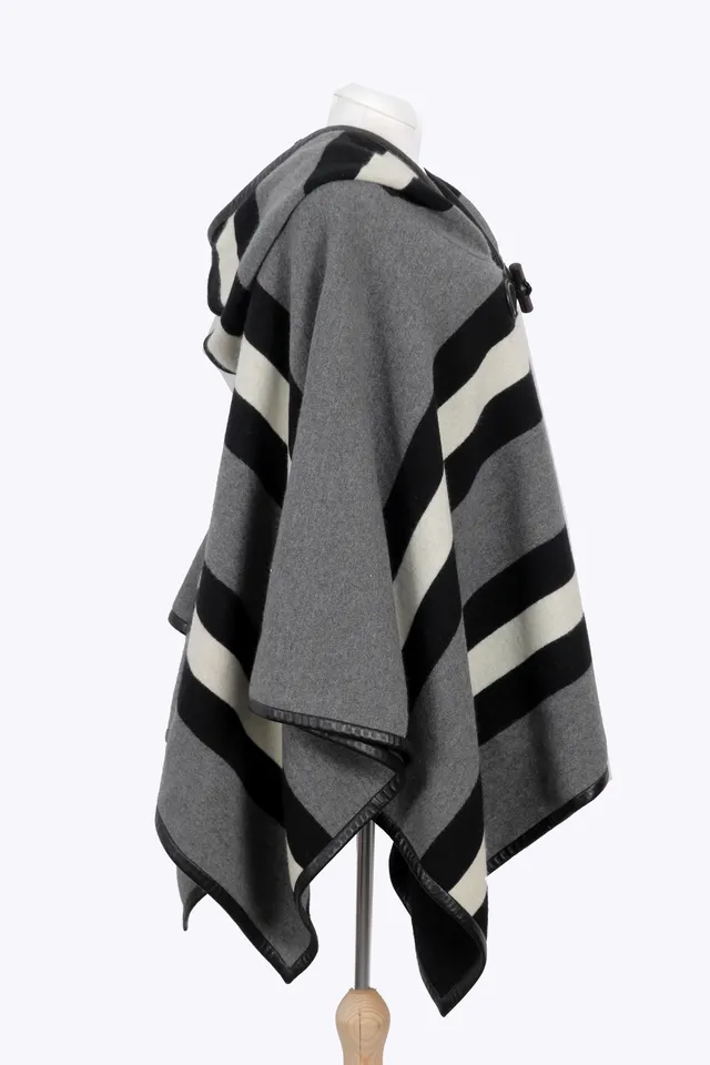 Gucci Grey Striped Cape