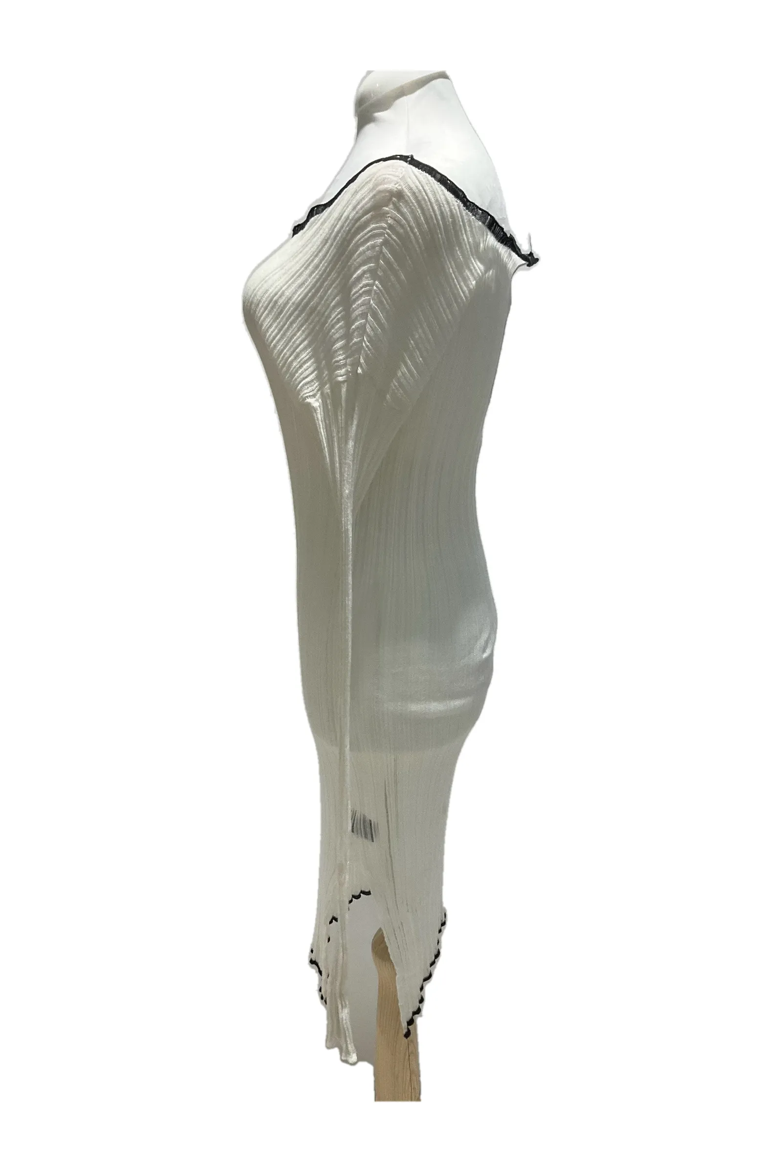 Symetria White Sequined Midi Dress