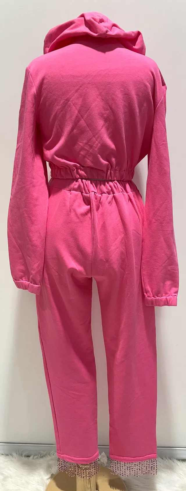 Christian Cowan Hot Pink Cotton Jumpsuit