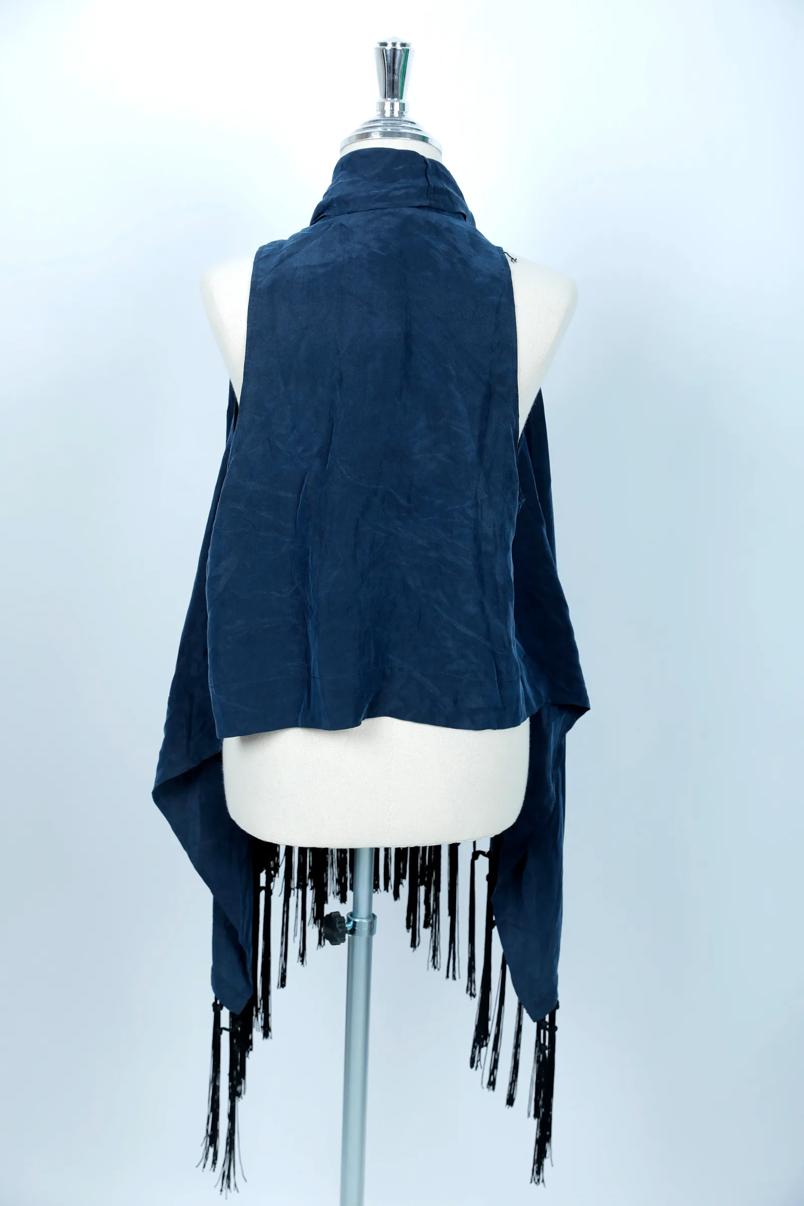Theory Navy Silk Vest