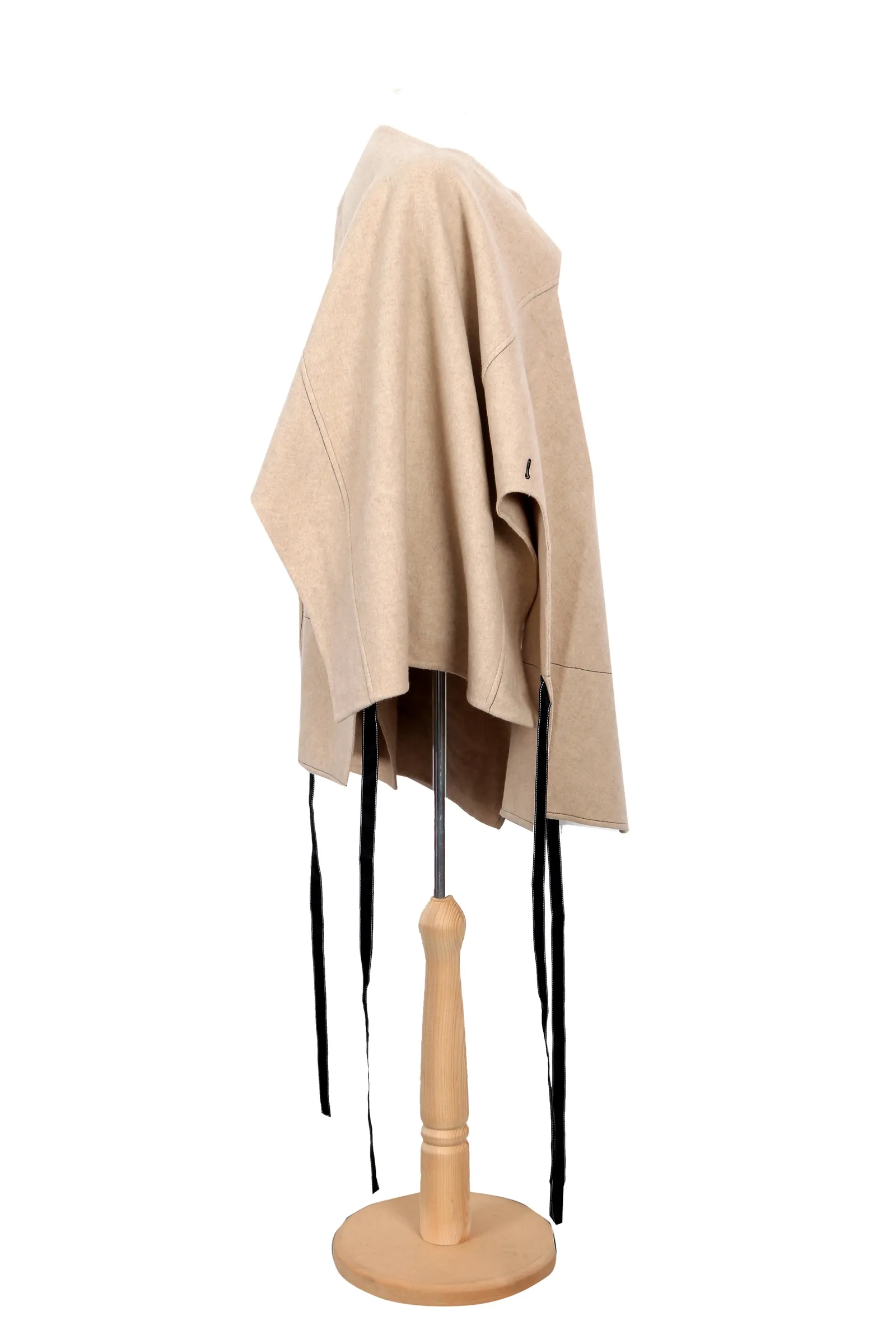 Celine Beige Wool Cape