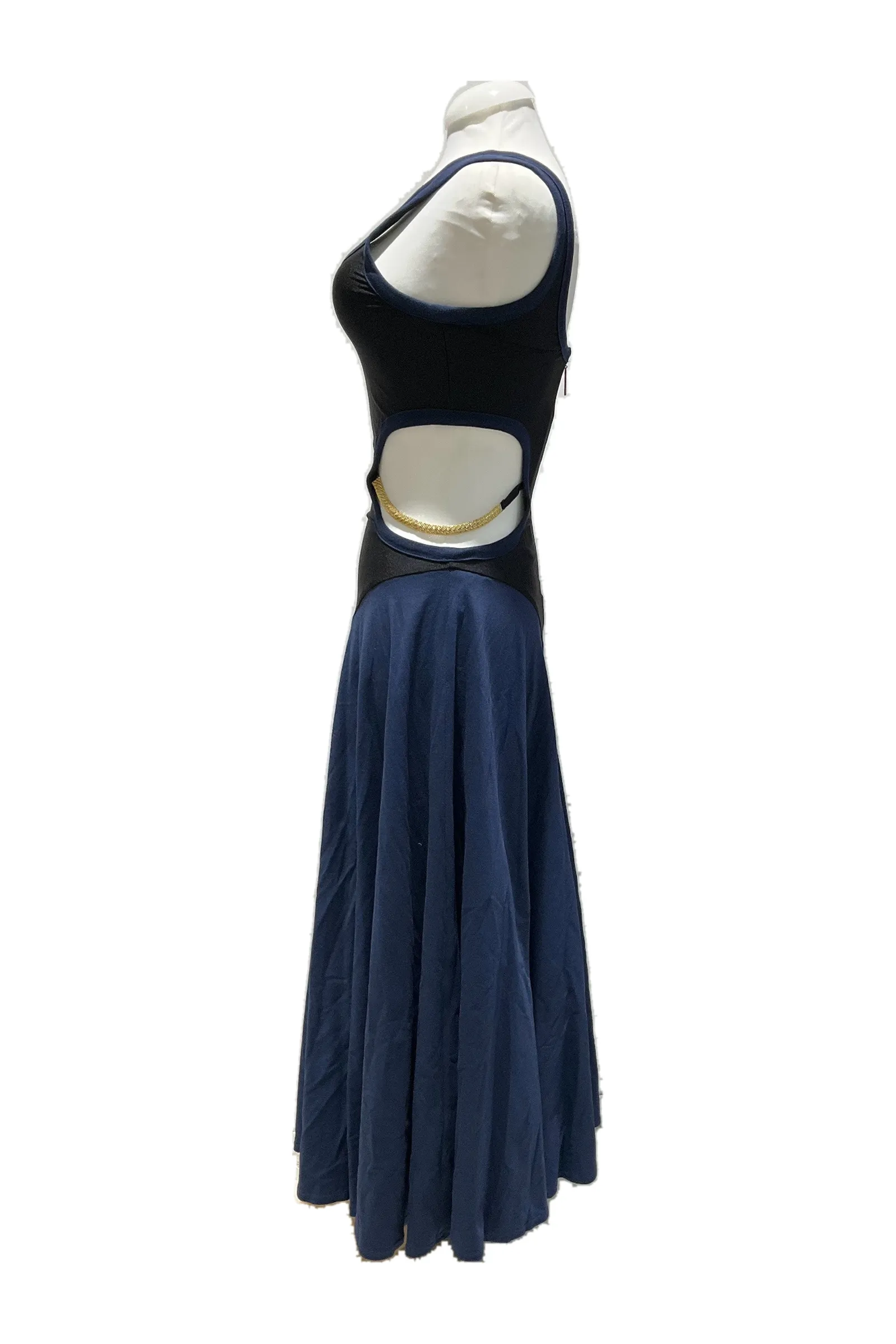 Christopher Kane Navy Blue Jersey Maxi Dress