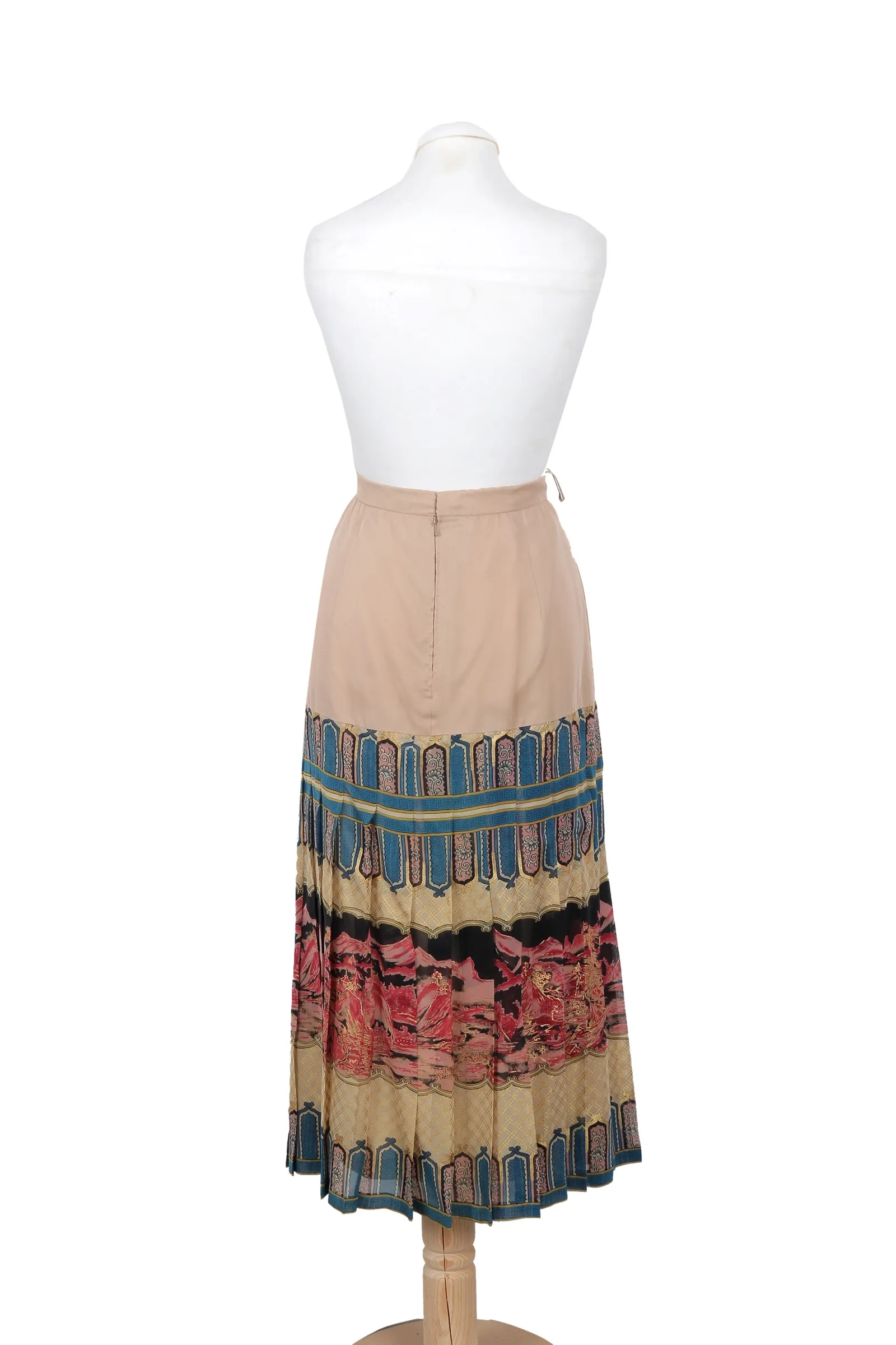 Brandless Multicolor Printed Maxi Skirt
