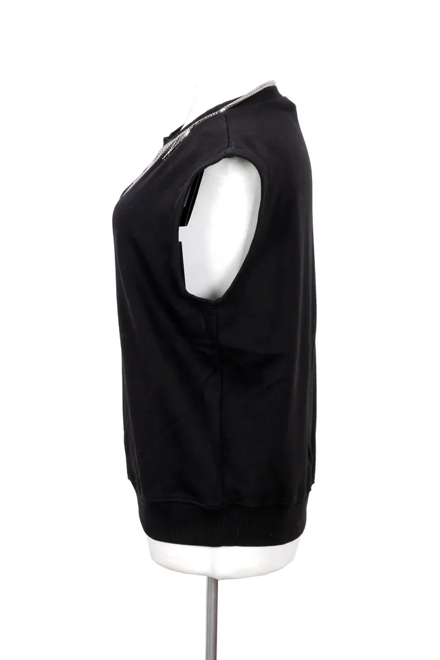 Yves Saint Laurent Black Embellished Top