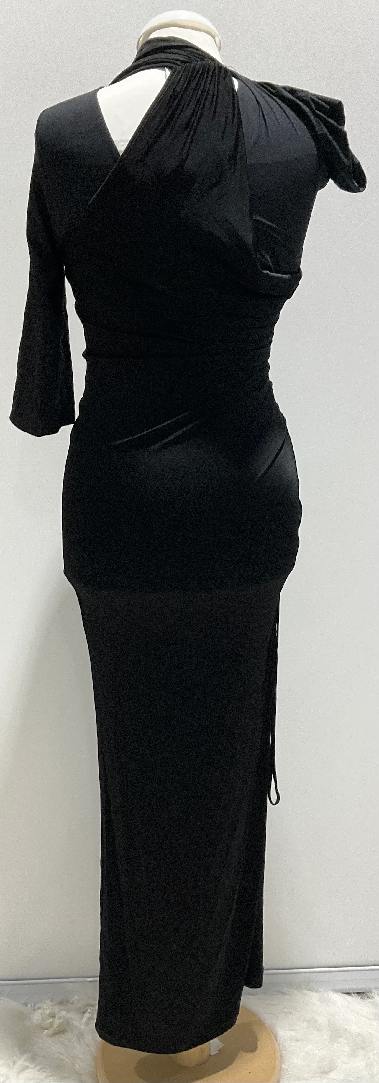 Off-White Black Quilted Maxi Dress