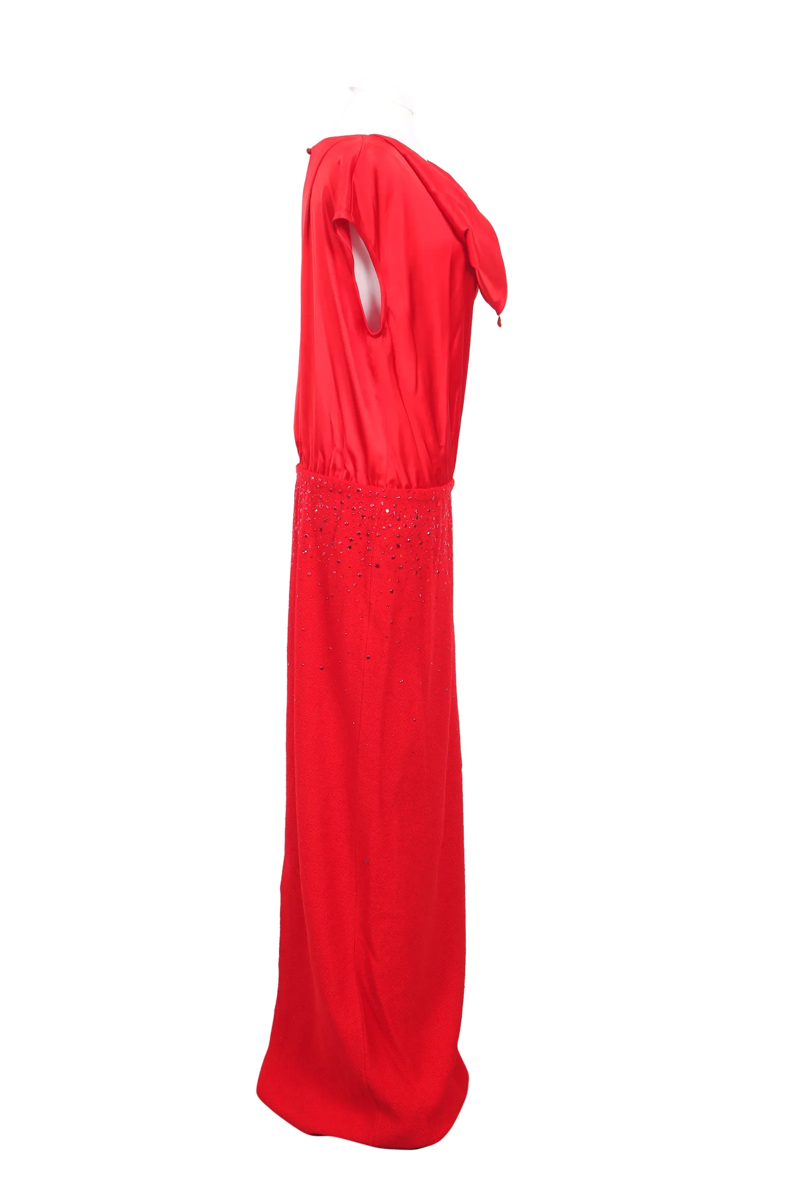 St John Red Embellished Gown