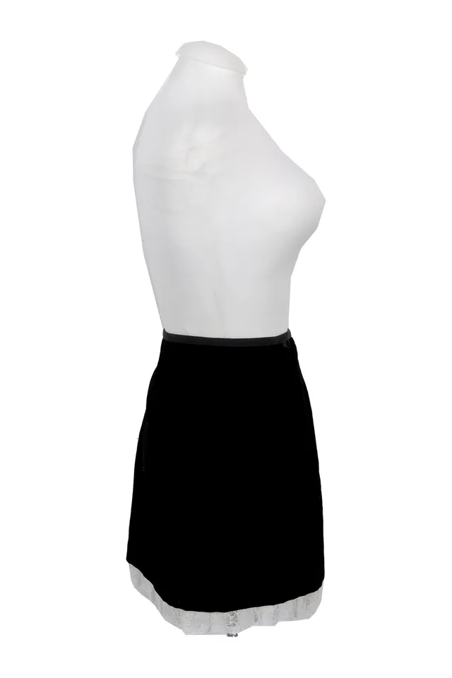 Miu Miu Black Lace Mini Skirt