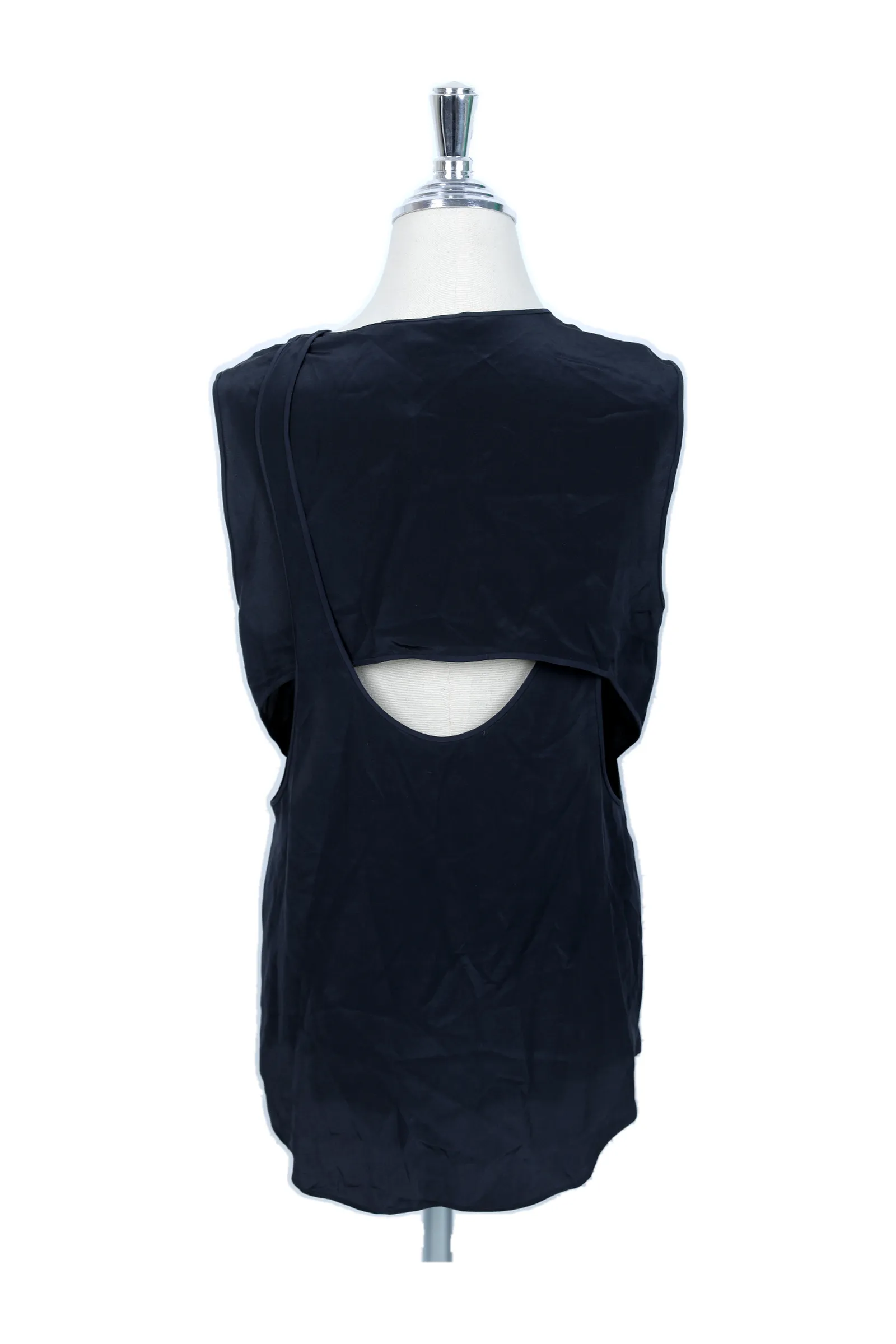 Alexander Wang Charcoal Navy Silk Top