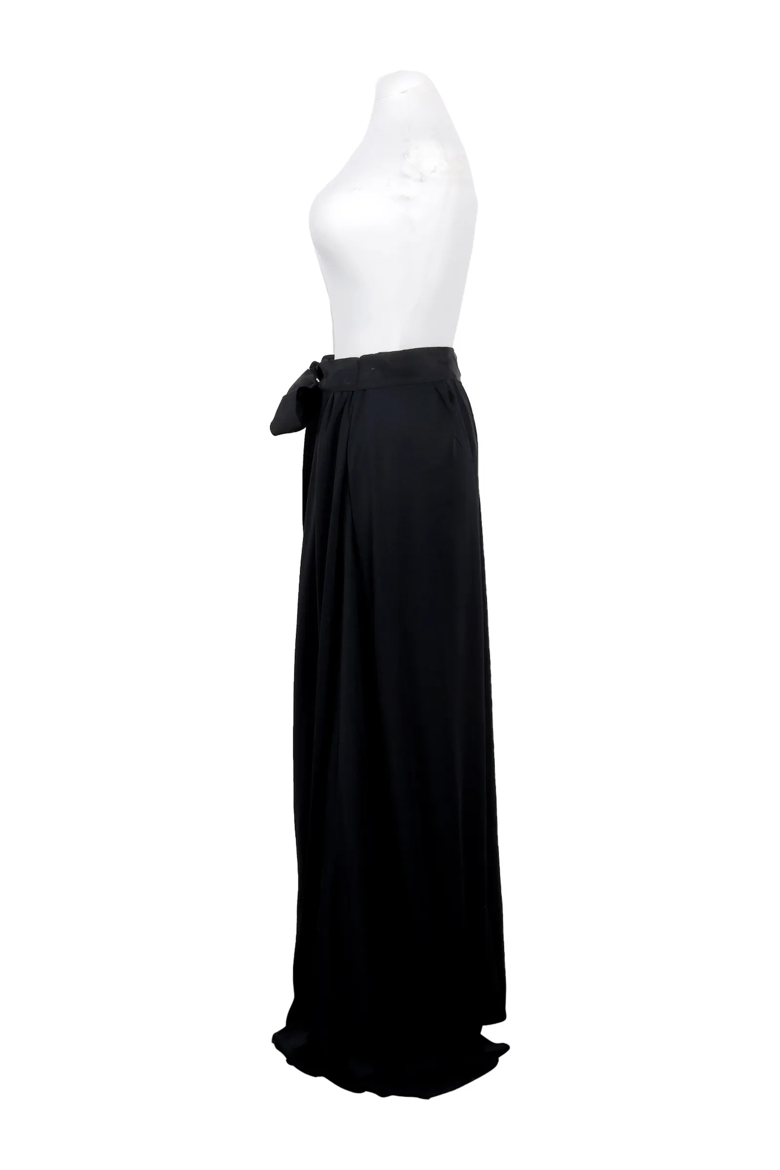 Lanvin Black Satin Trousers