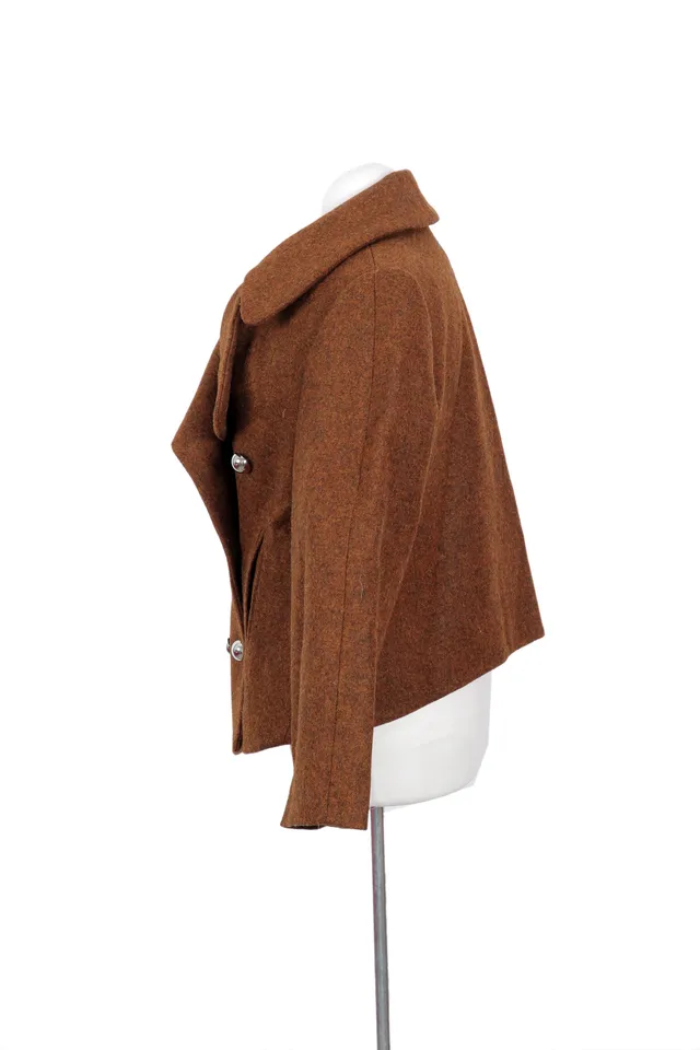Bouchra Jarrar Brown Wool Coat