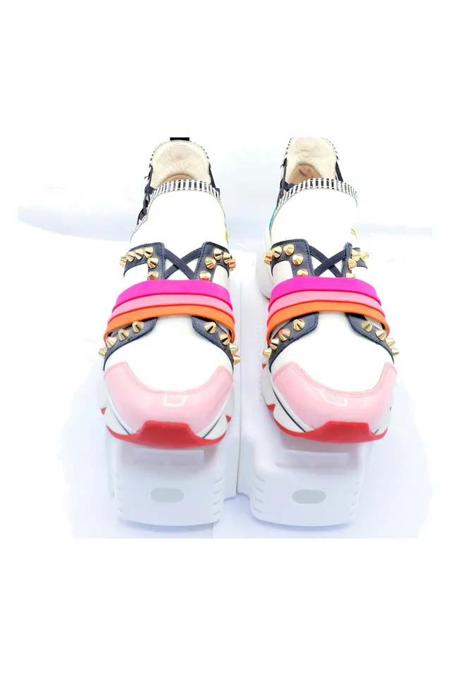 Christian Louboutin White Lace Sneakers