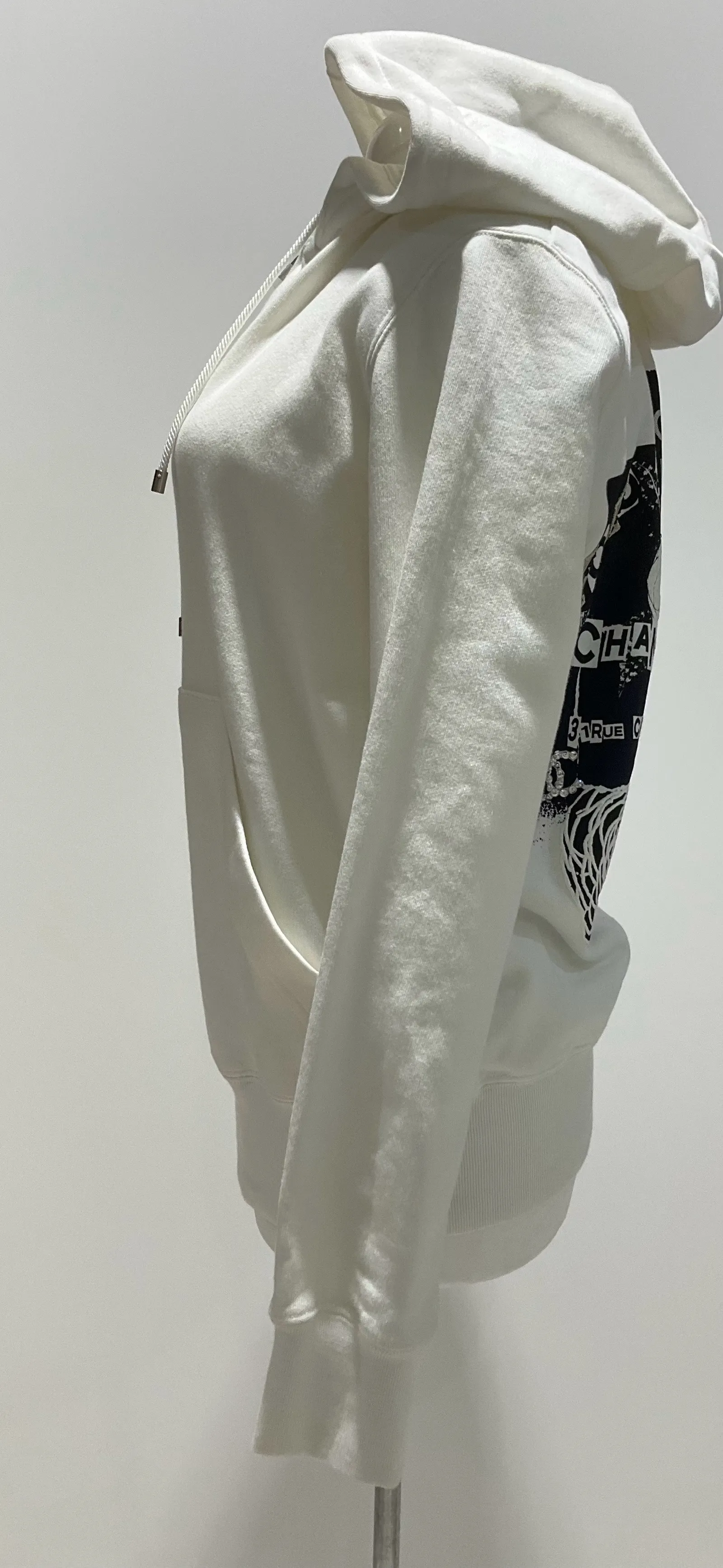 Chanel Cream Ribbed Hoodie