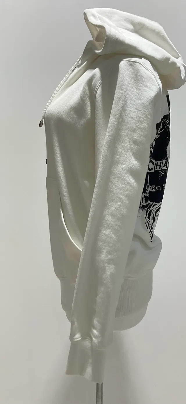 Chanel Cream Ribbed Hoodie