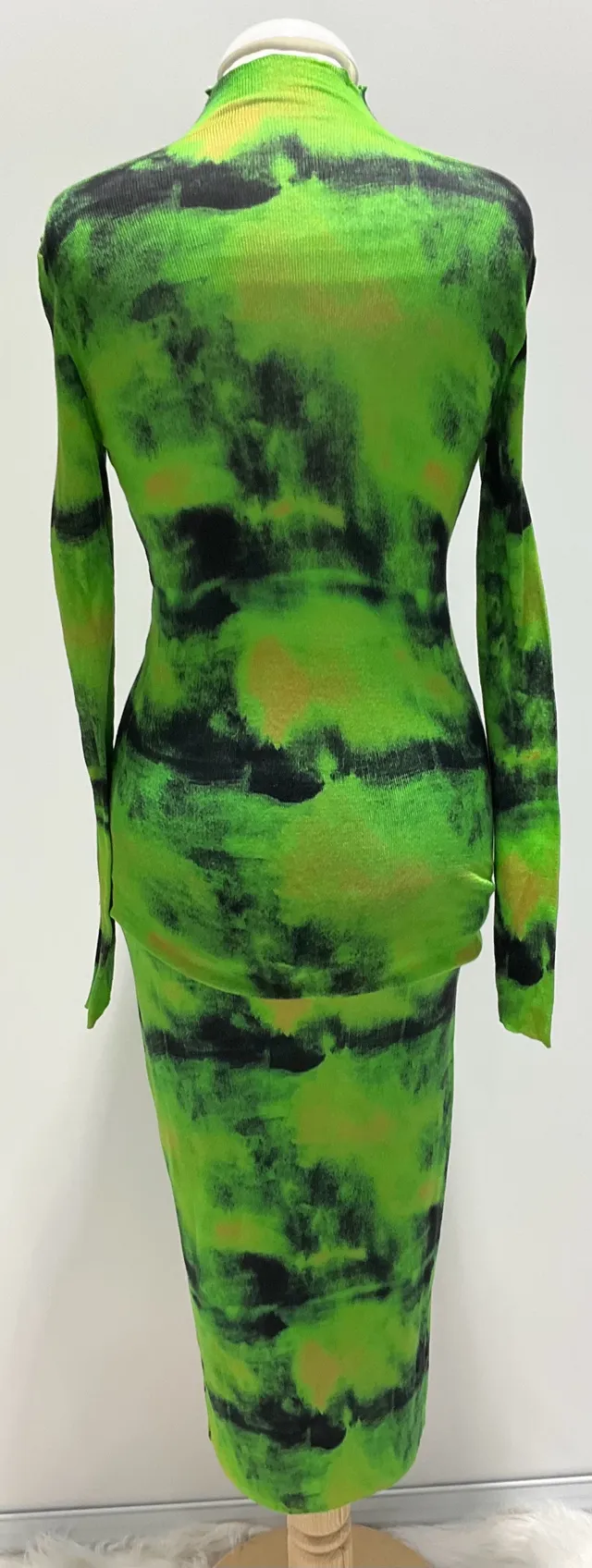 Versace Lime Green Tie-Dye Two-Piece Set