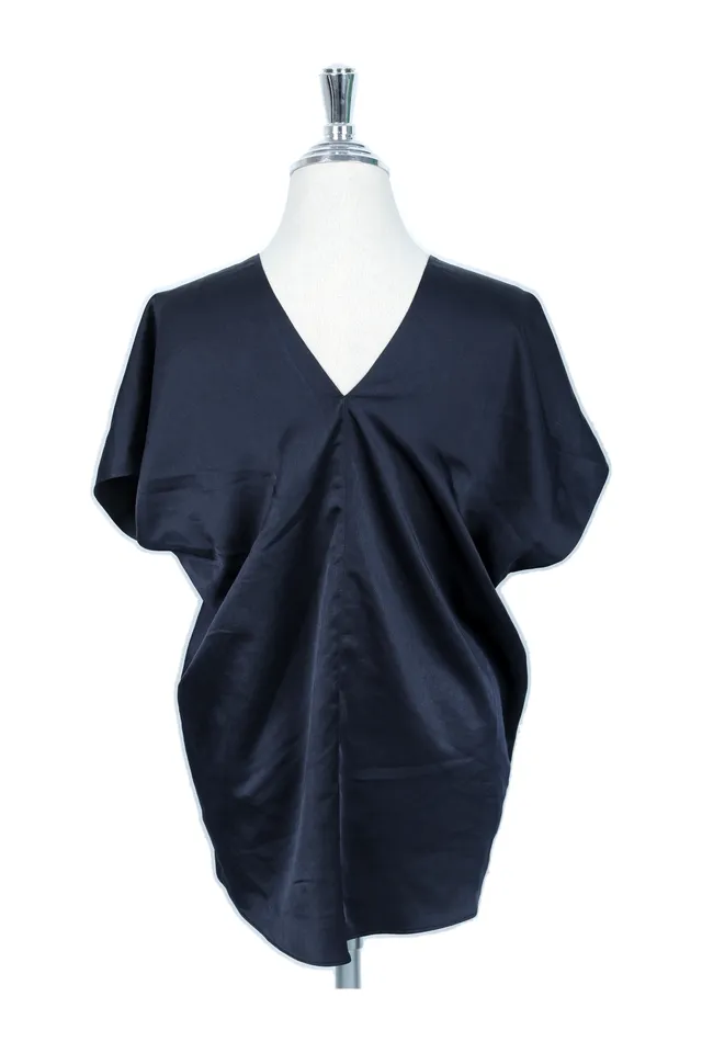 Lanvin Navy Silk Shirt