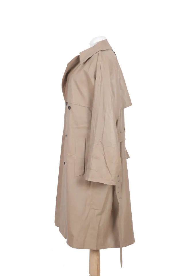 Prada Beige Leather Trench Coat