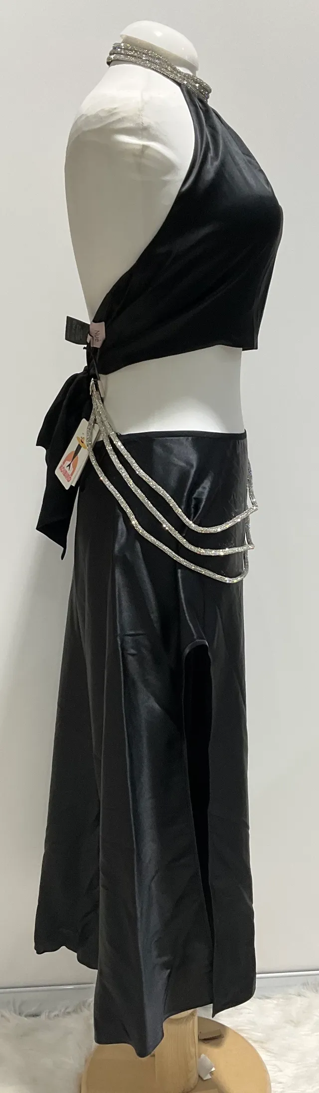 Nue Black Embellished Two-Piece Set