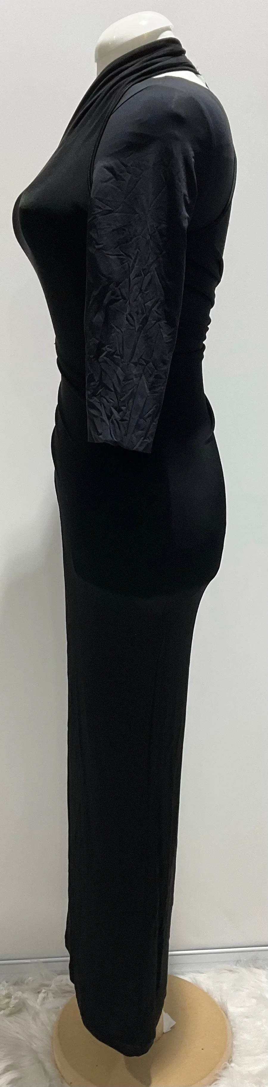 Off-White Black Quilted Maxi Dress