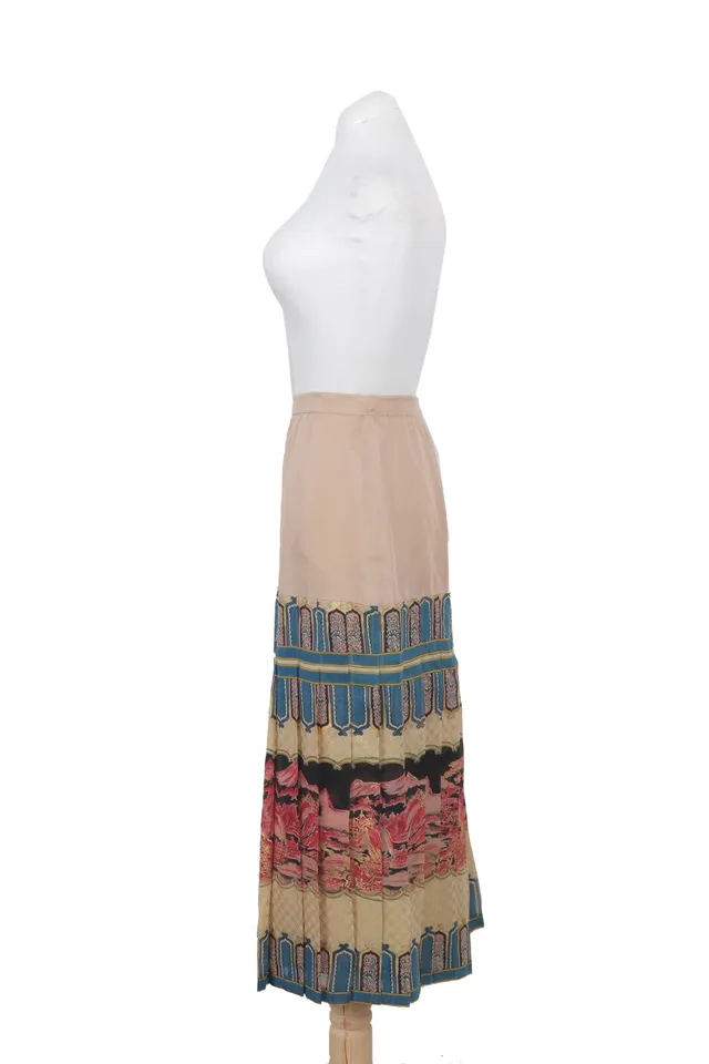Brandless Multicolor Printed Maxi Skirt
