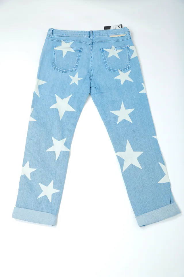 Stella McCartney Blue Denim Printed Jeans