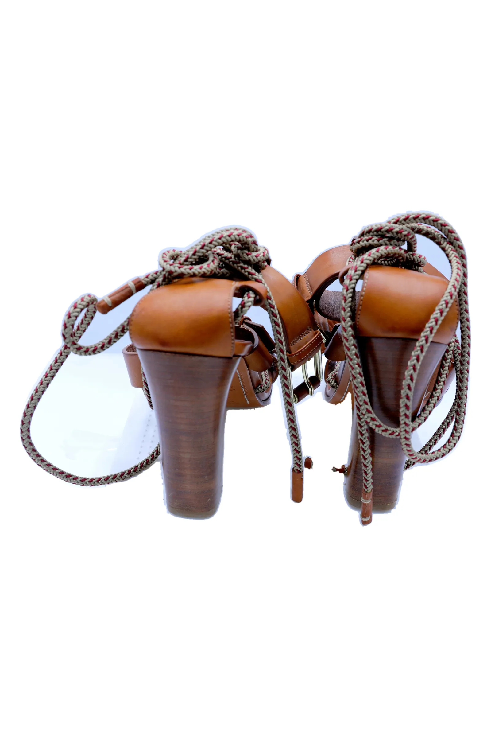 Etro Cognac Lace Sandals