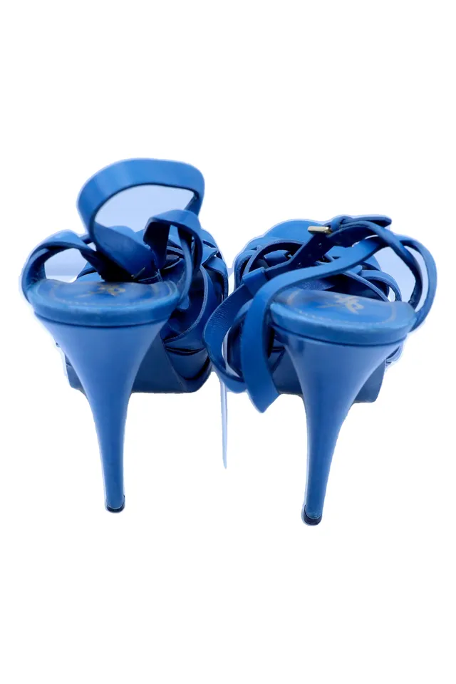 Yves Saint Laurent Blue Leather Sandals