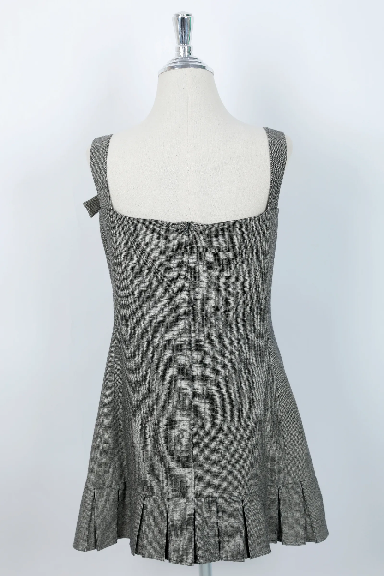 Coperni Grey Melange Wool Mini Dress