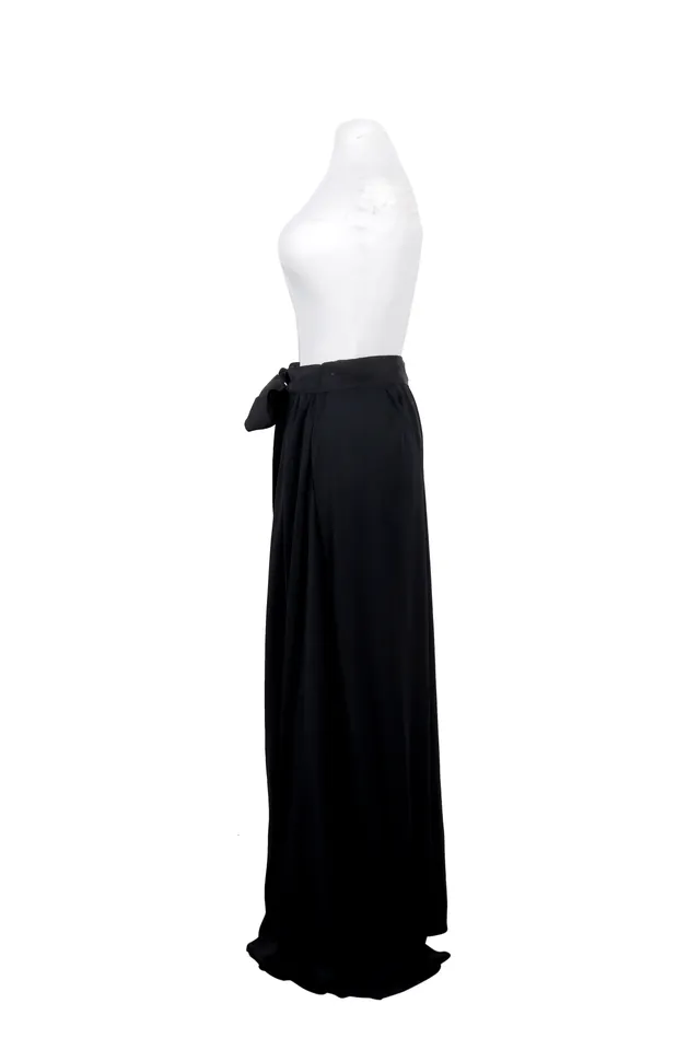 Lanvin Black Satin Trousers