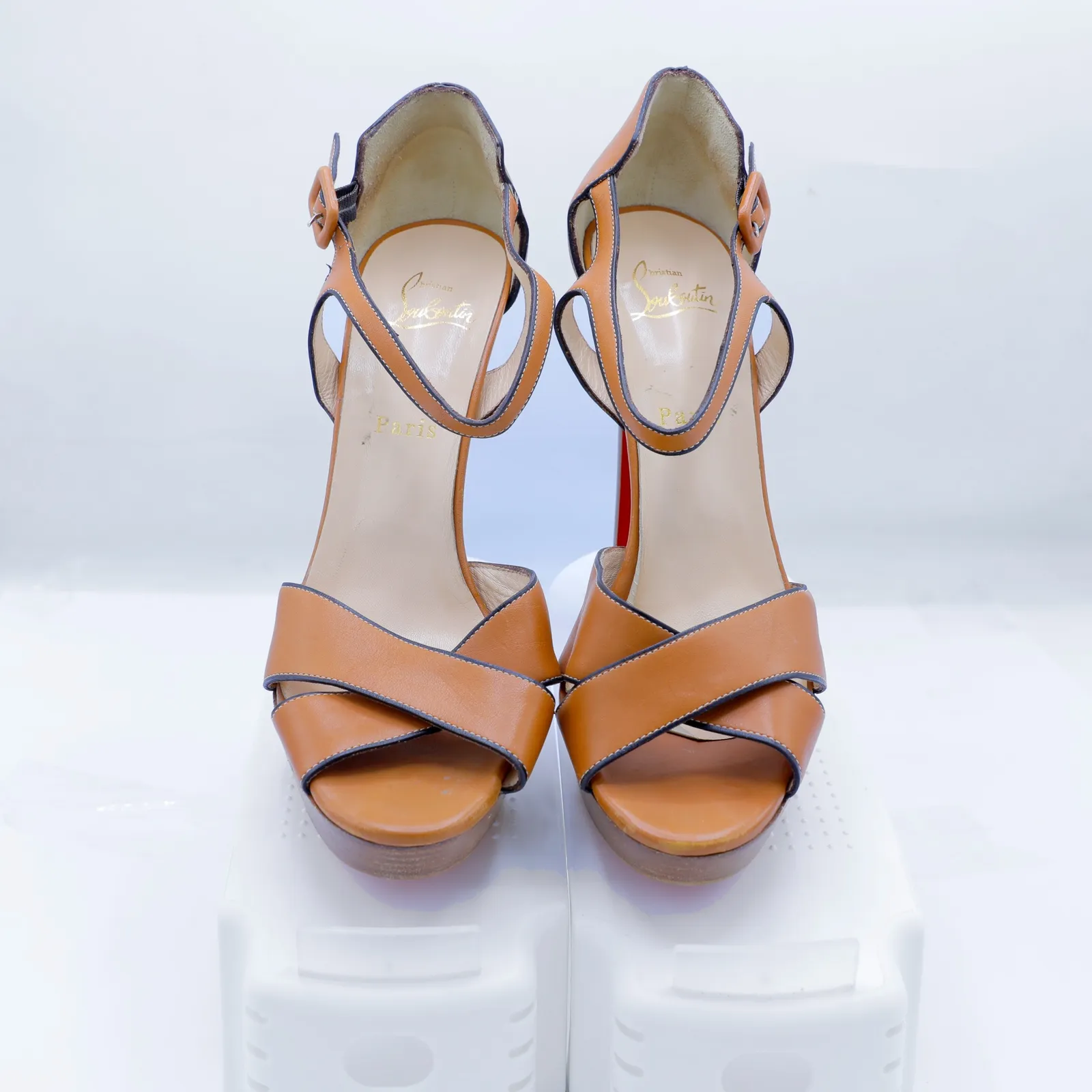 Christian Louboutin Tan Leather Sandals
