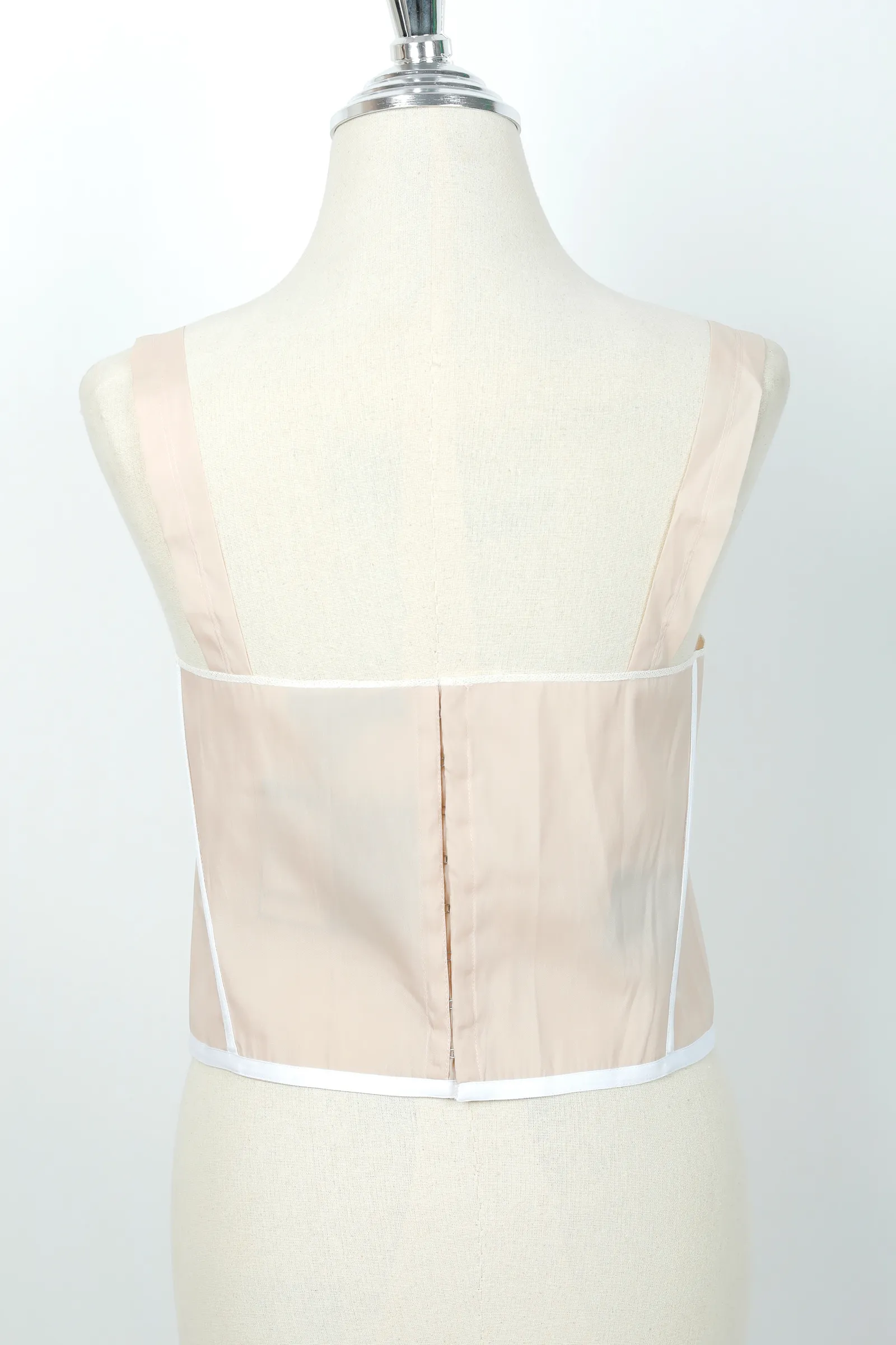 Calvin Klein Nude Silk Corset Top