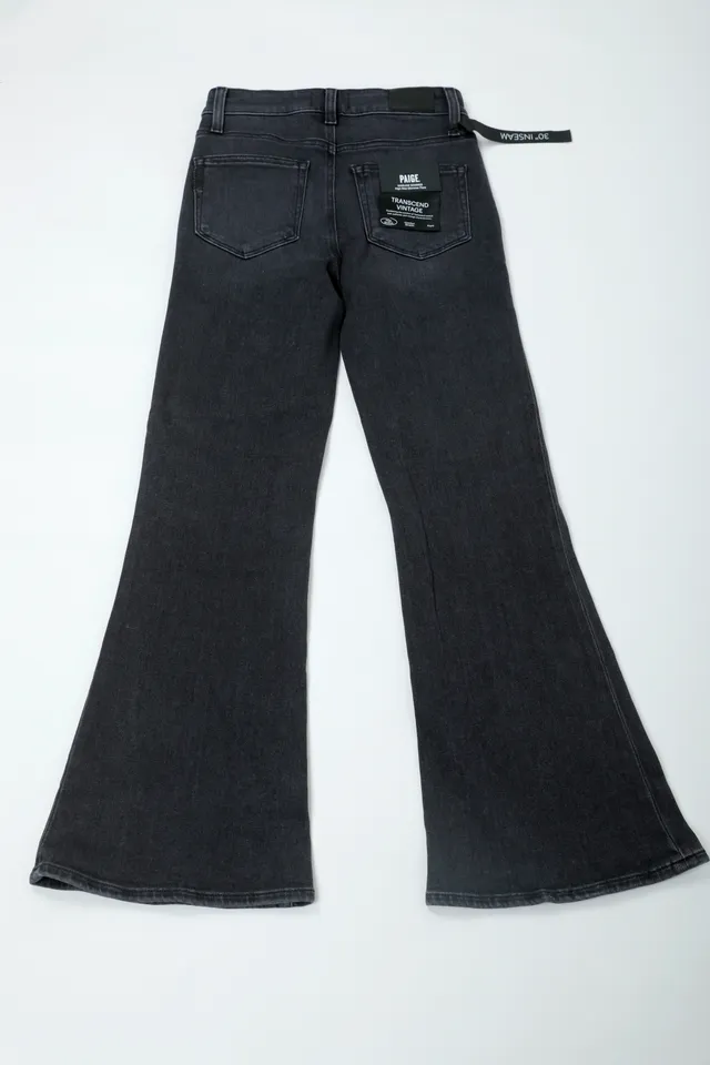 Paige Washed Charcoal Black Denim Jeans