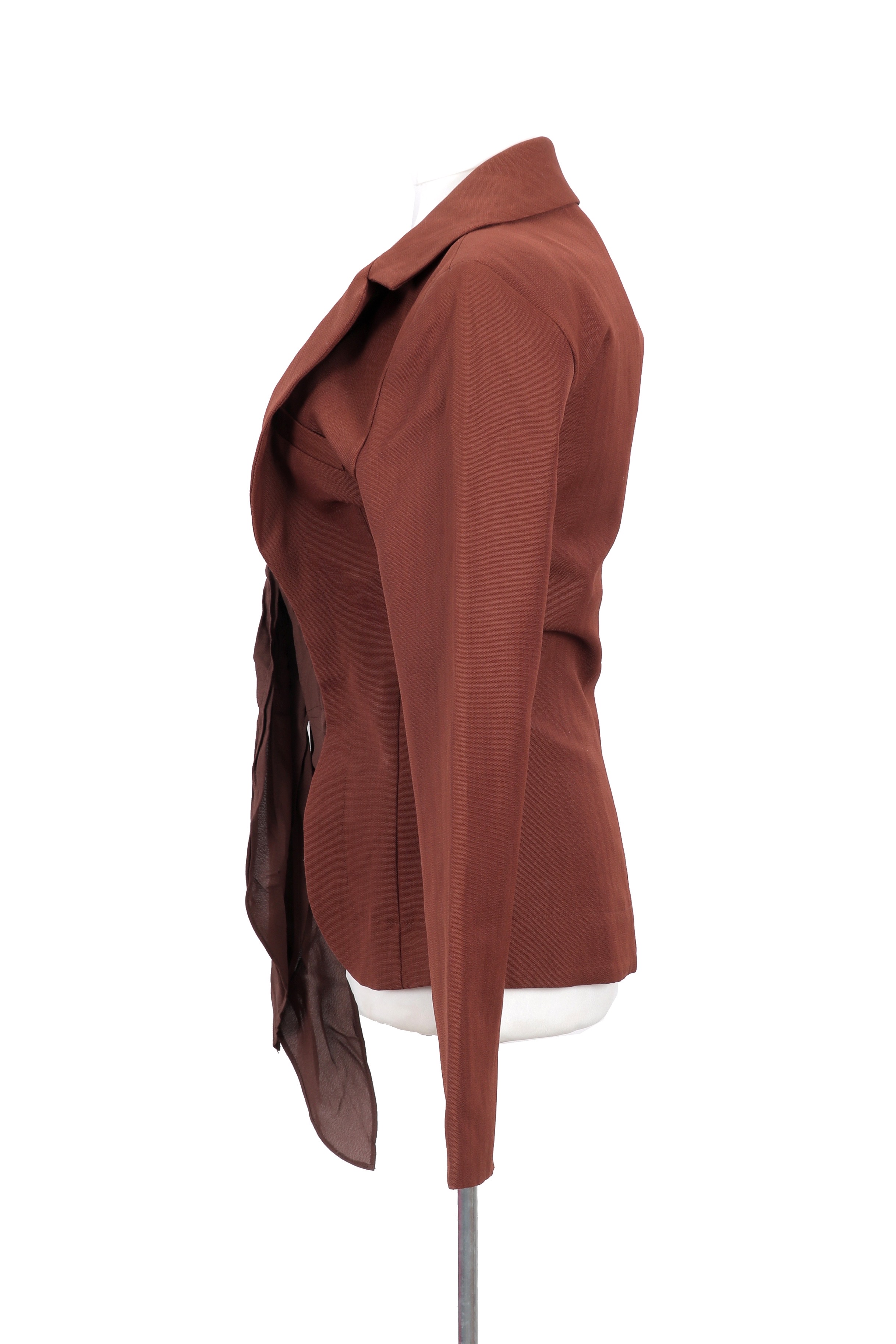 Jacquemus Front Tie Blazer crafted in a cotton-wool blend